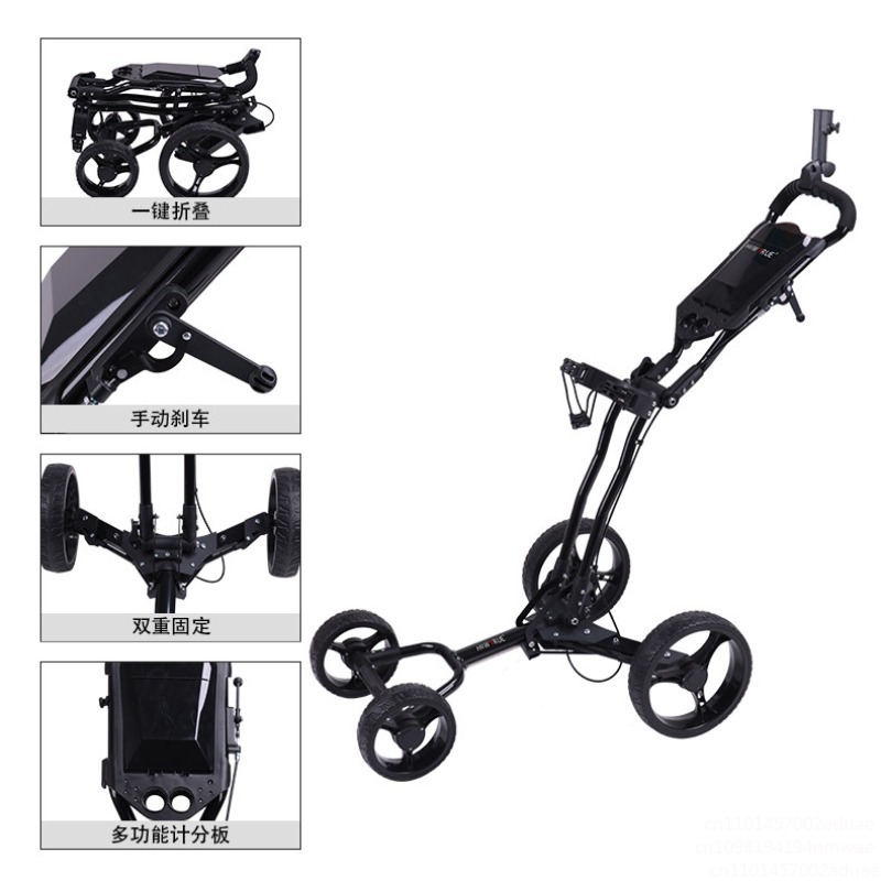 Chariot de golf pliable à 3 ro - Golf Bag Stand Cart avis et prix
